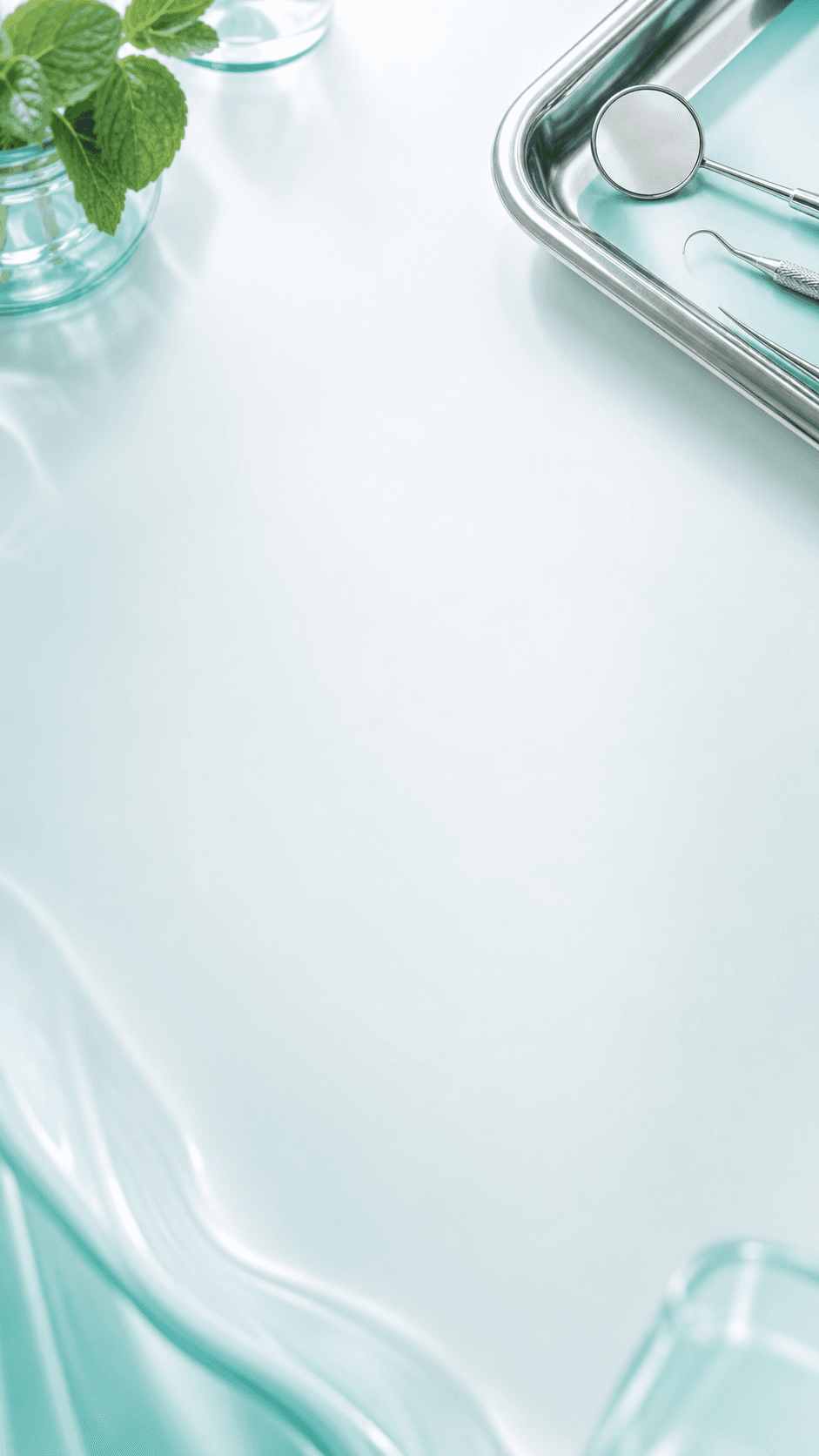Clean dental clinic instruments prepared for patient care